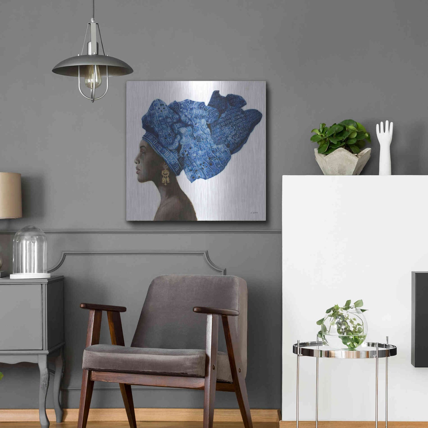 Luxe Metal Art 'Pure Style' by James Wiens, Metal Wall Art,24x24