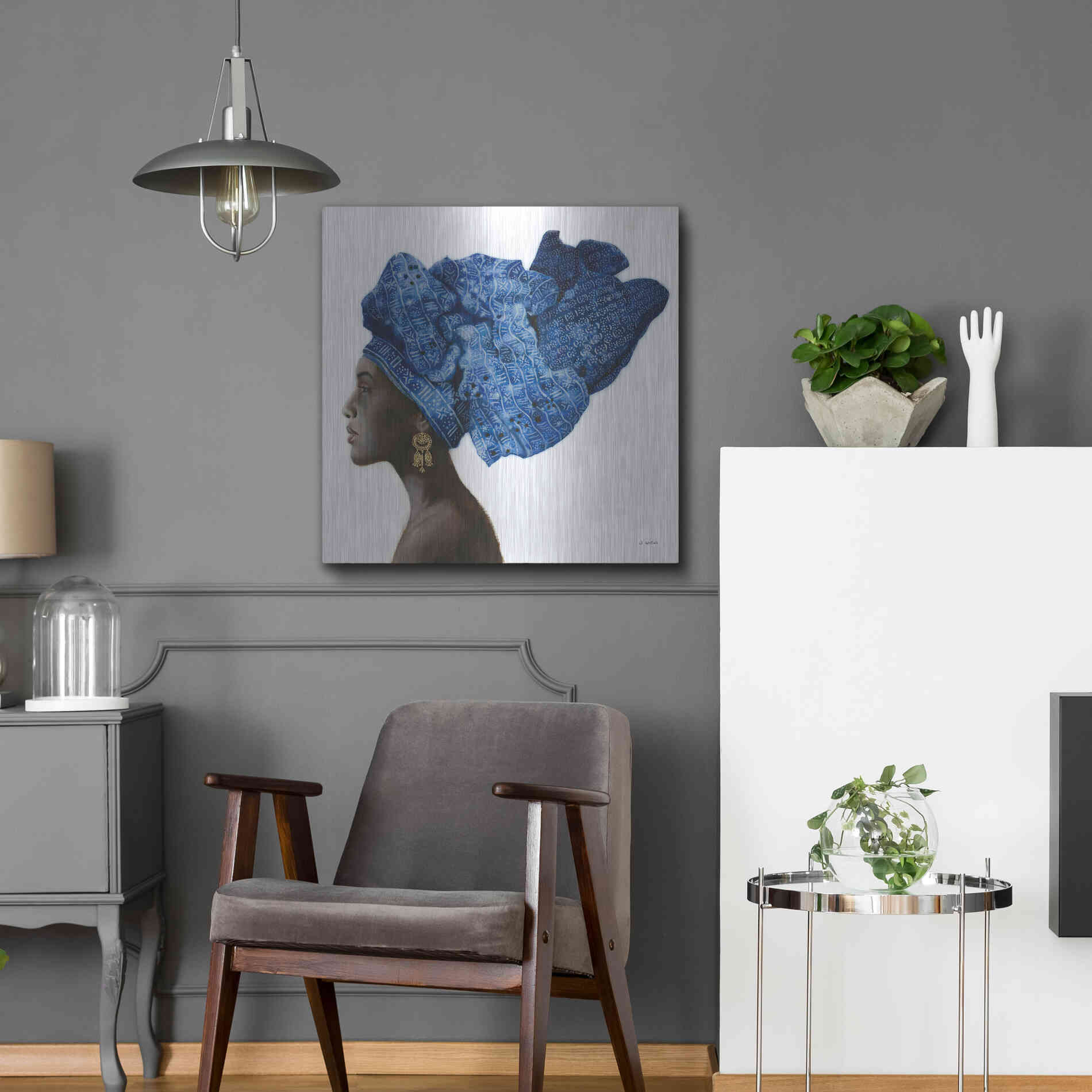 Luxe Metal Art 'Pure Style' by James Wiens, Metal Wall Art,24x24