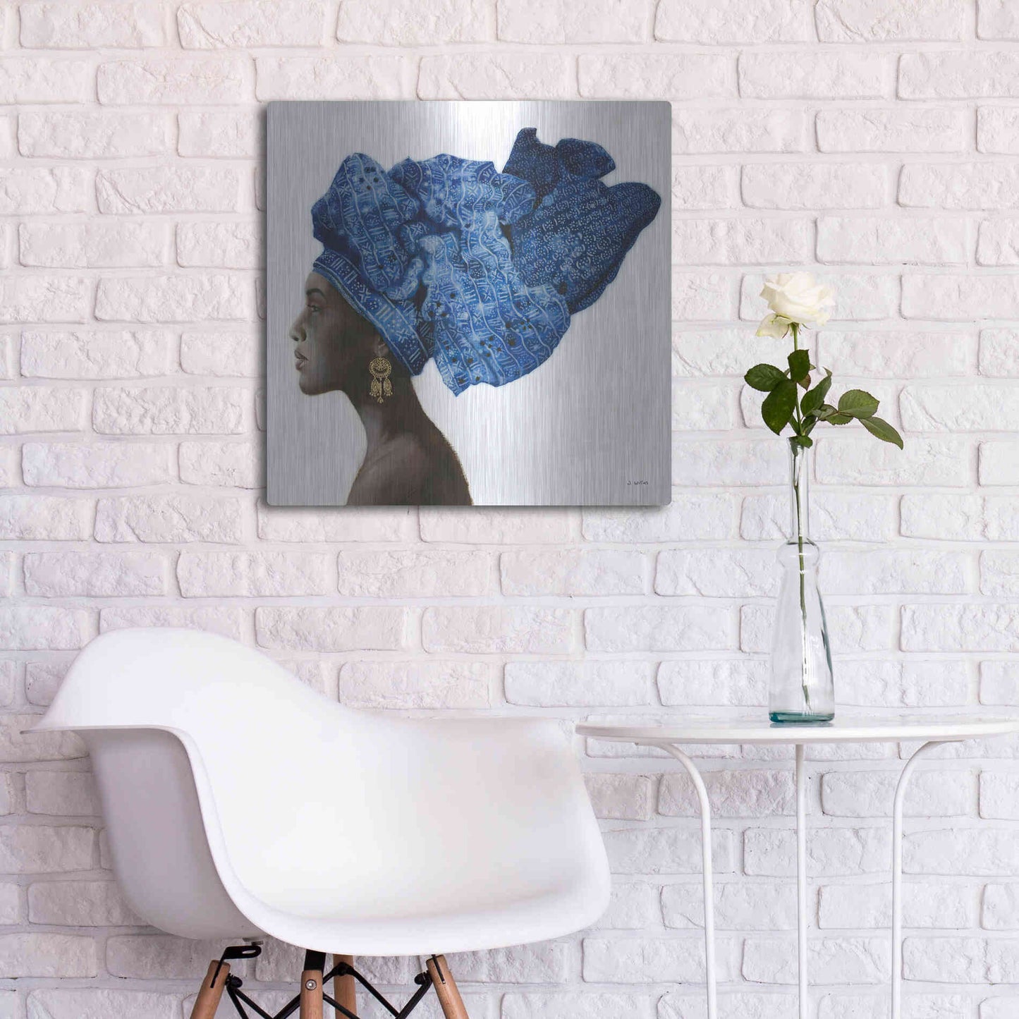 Luxe Metal Art 'Pure Style' by James Wiens, Metal Wall Art,24x24