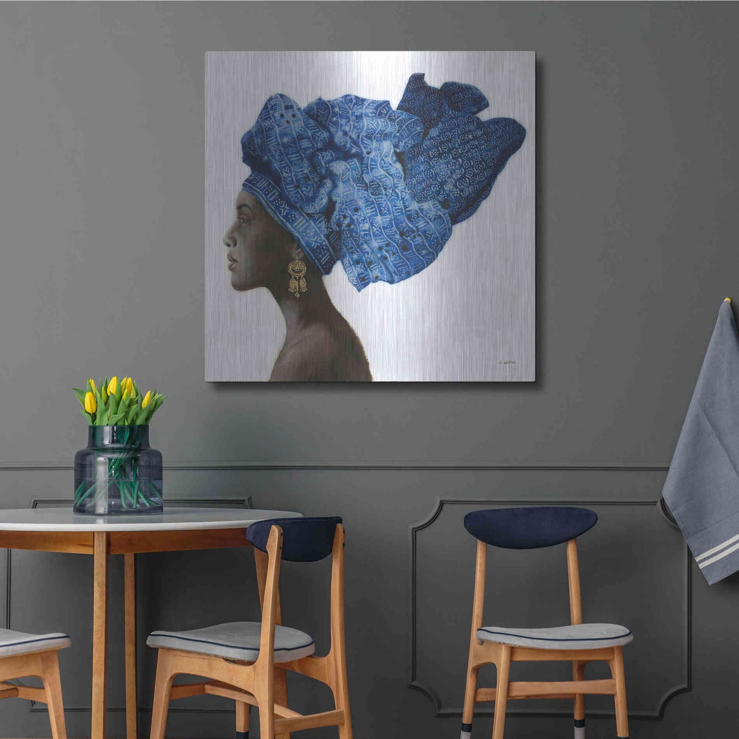 Luxe Metal Art 'Pure Style' by James Wiens, Metal Wall Art,36x36