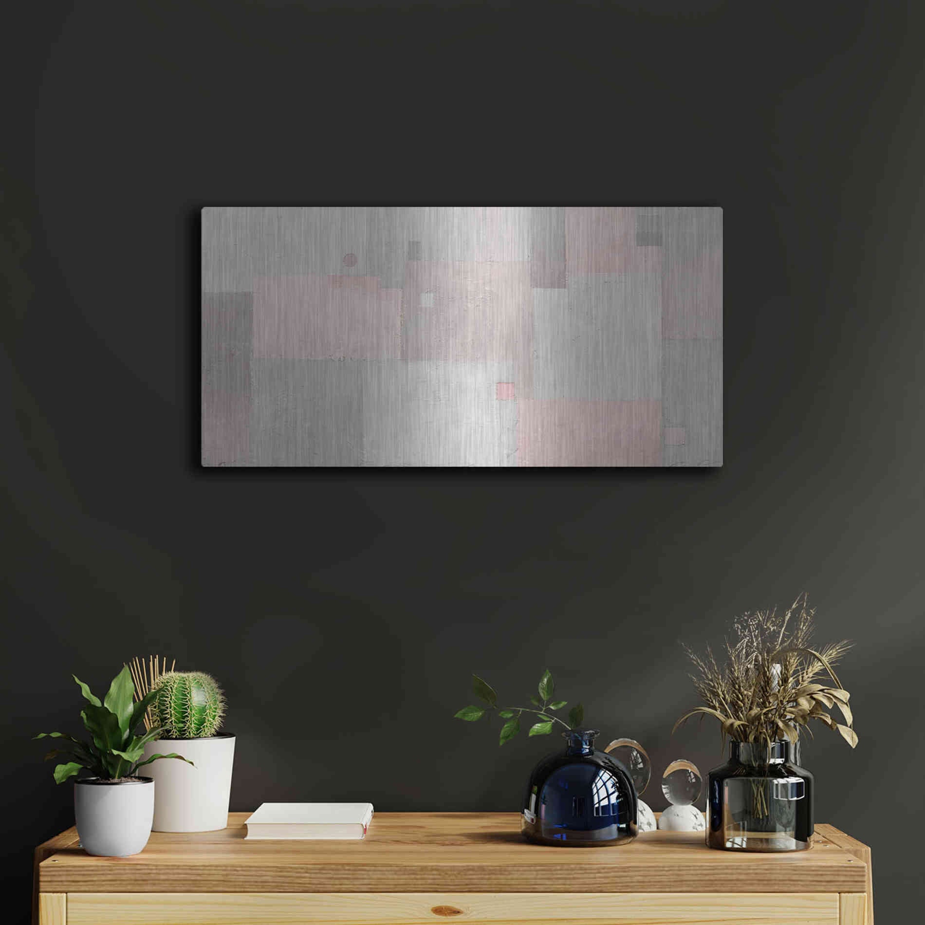Luxe Metal Art 'Middle Earth' by James Wiens, Metal Wall Art,24x12