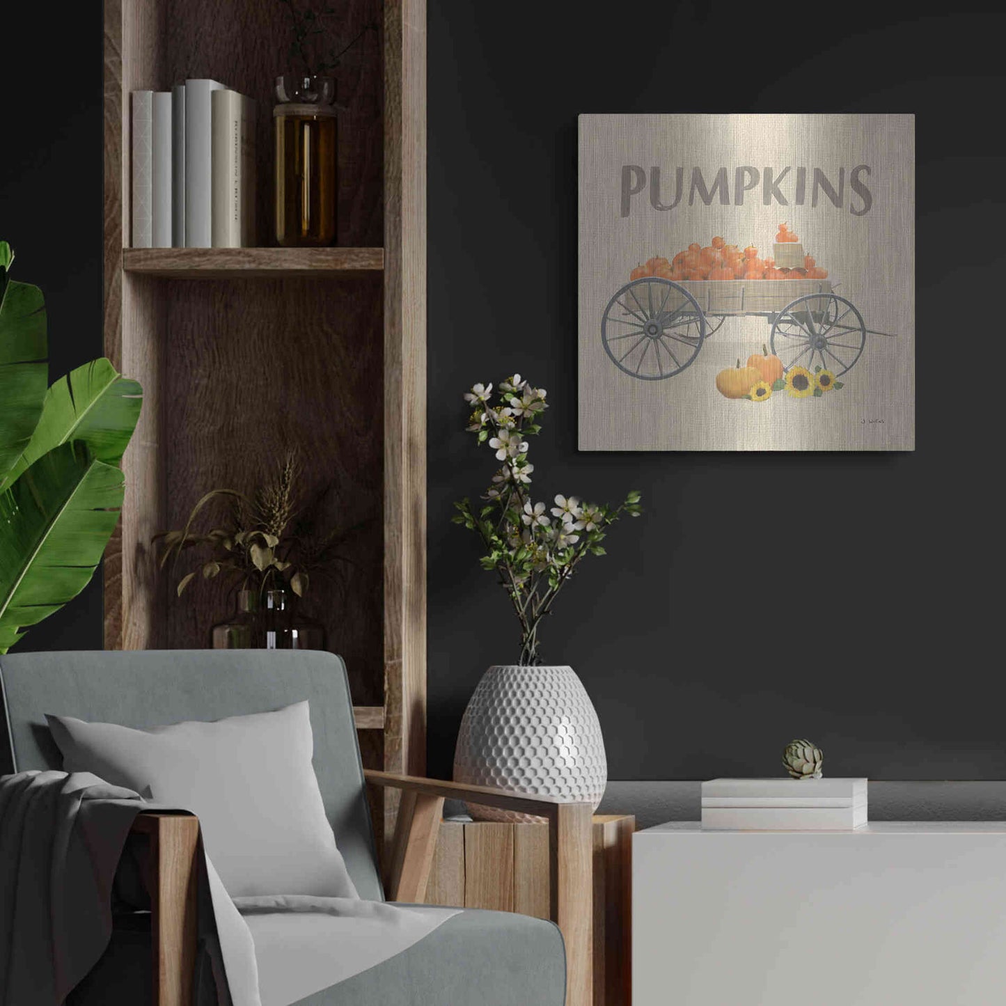 Luxe Metal Art 'Heartland Harvest Moments IV' by James Wiens, Metal Wall Art,24x24