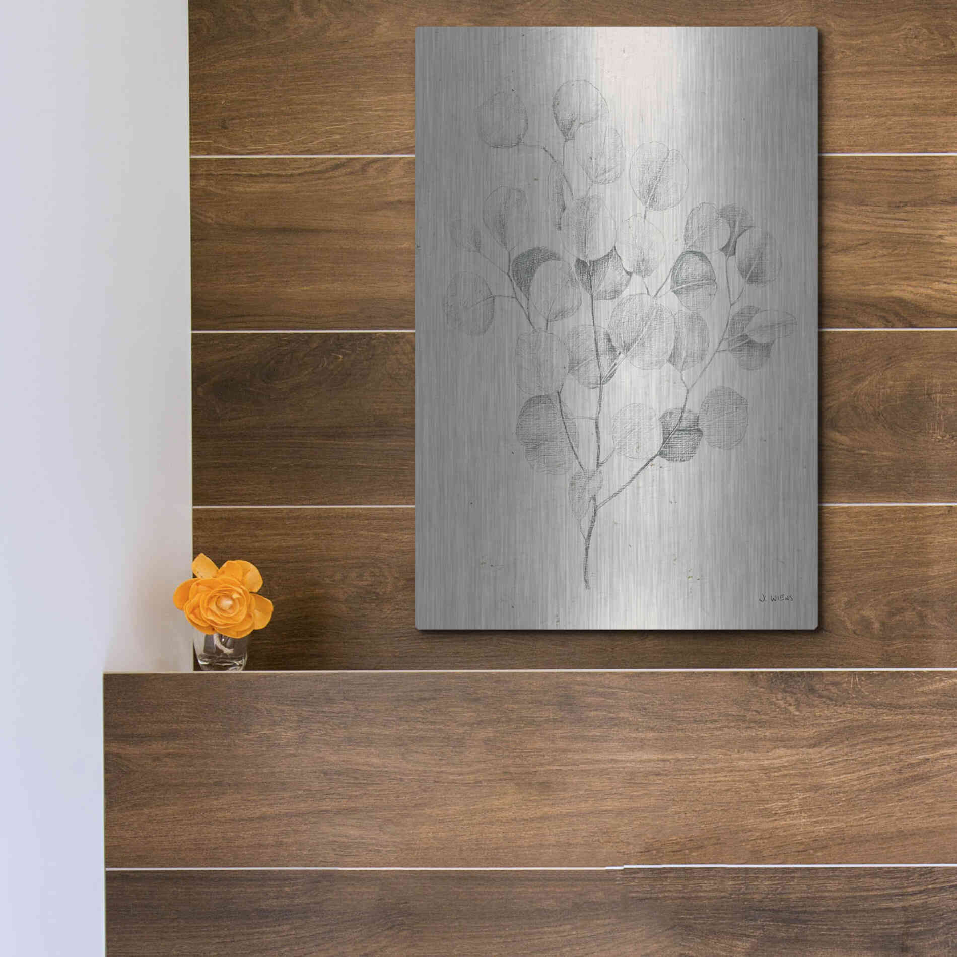 Luxe Metal Art 'Soft Summer Sketches II' by James Wiens, Metal Wall Art,12x16