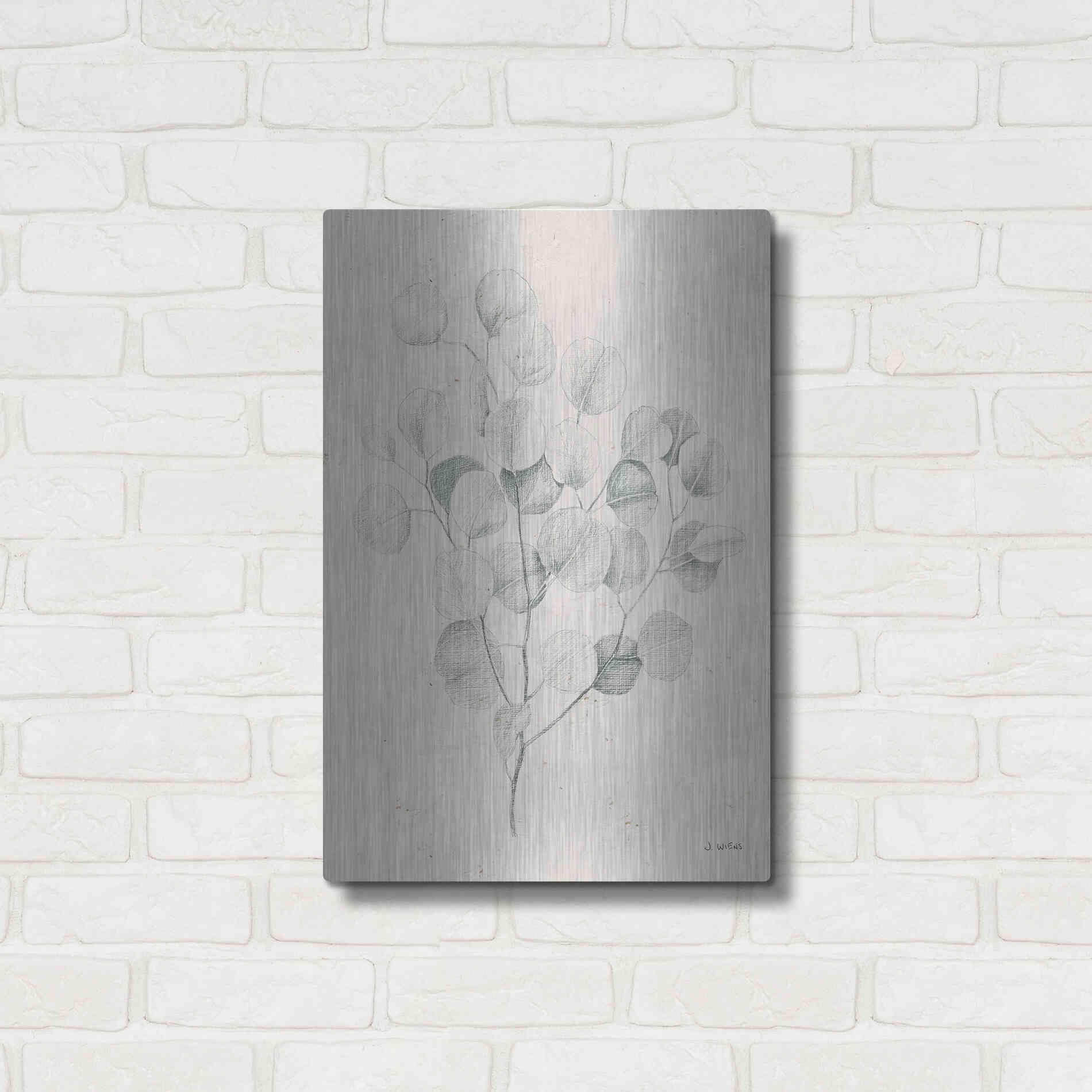 Luxe Metal Art 'Soft Summer Sketches II' by James Wiens, Metal Wall Art,16x24
