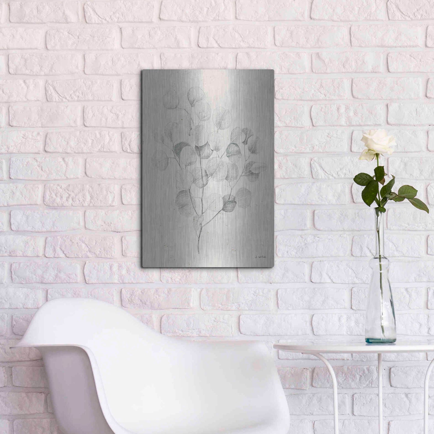 Luxe Metal Art 'Soft Summer Sketches II' by James Wiens, Metal Wall Art,16x24