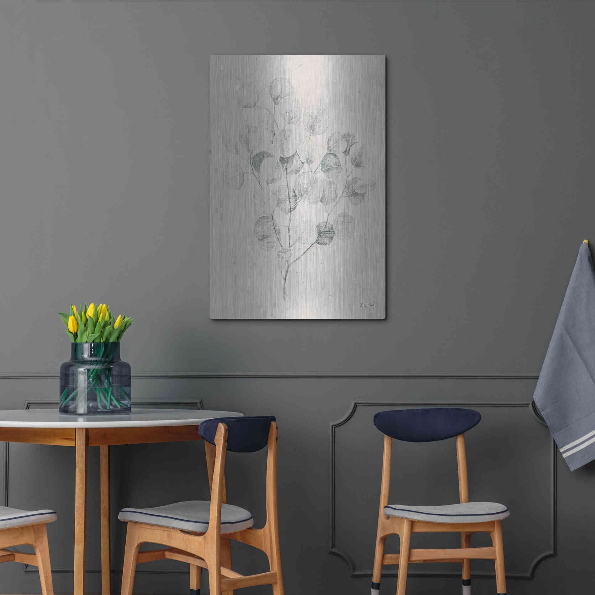 Luxe Metal Art 'Soft Summer Sketches II' by James Wiens, Metal Wall Art,24x36