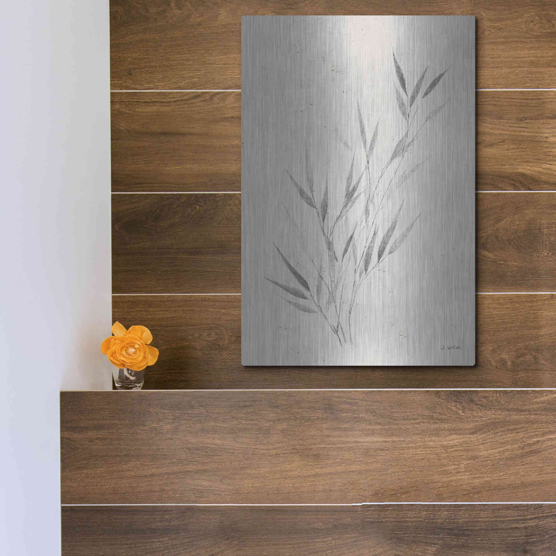 Luxe Metal Art 'Soft Summer Sketches III' by James Wiens, Metal Wall Art,12x16