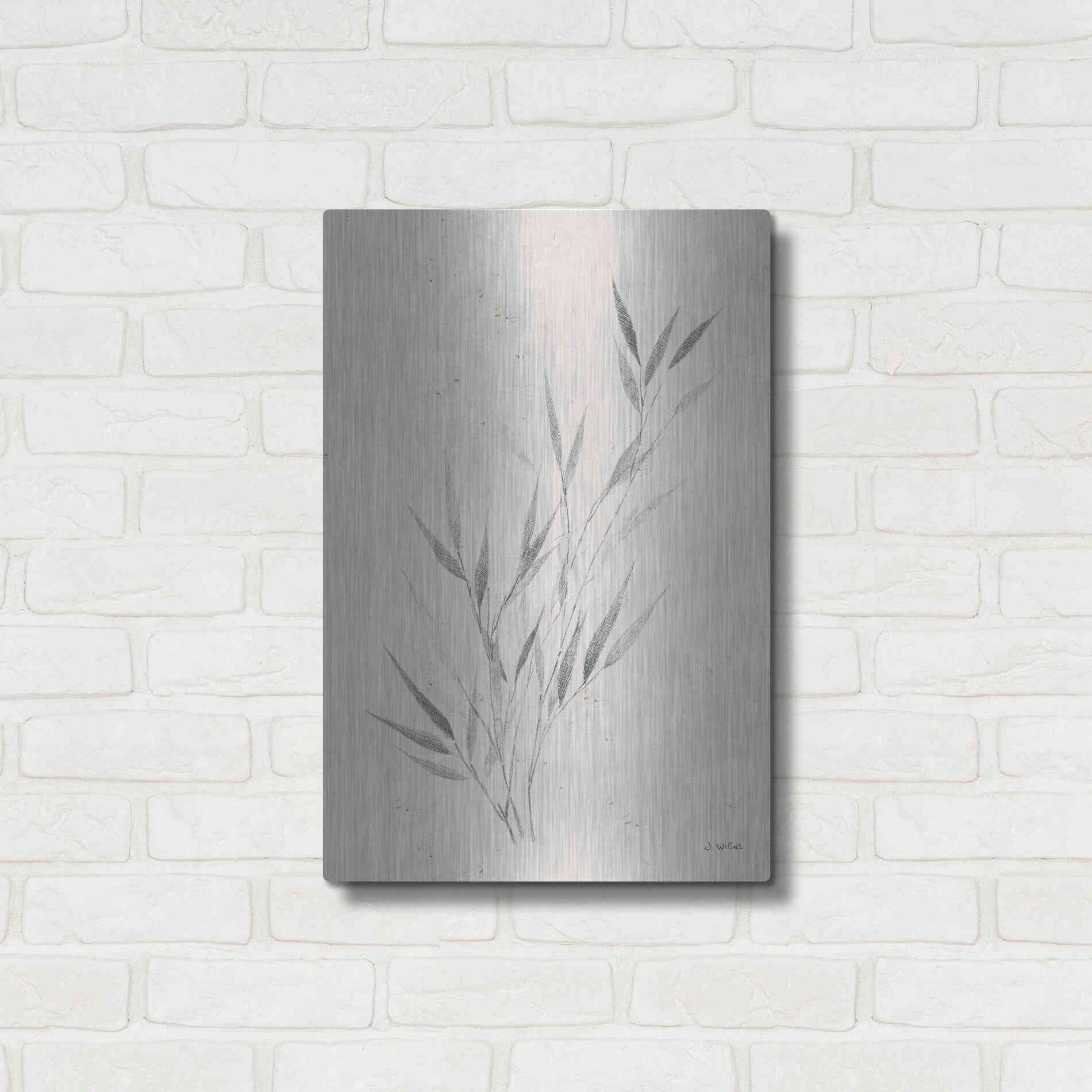 Luxe Metal Art 'Soft Summer Sketches III' by James Wiens, Metal Wall Art,16x24