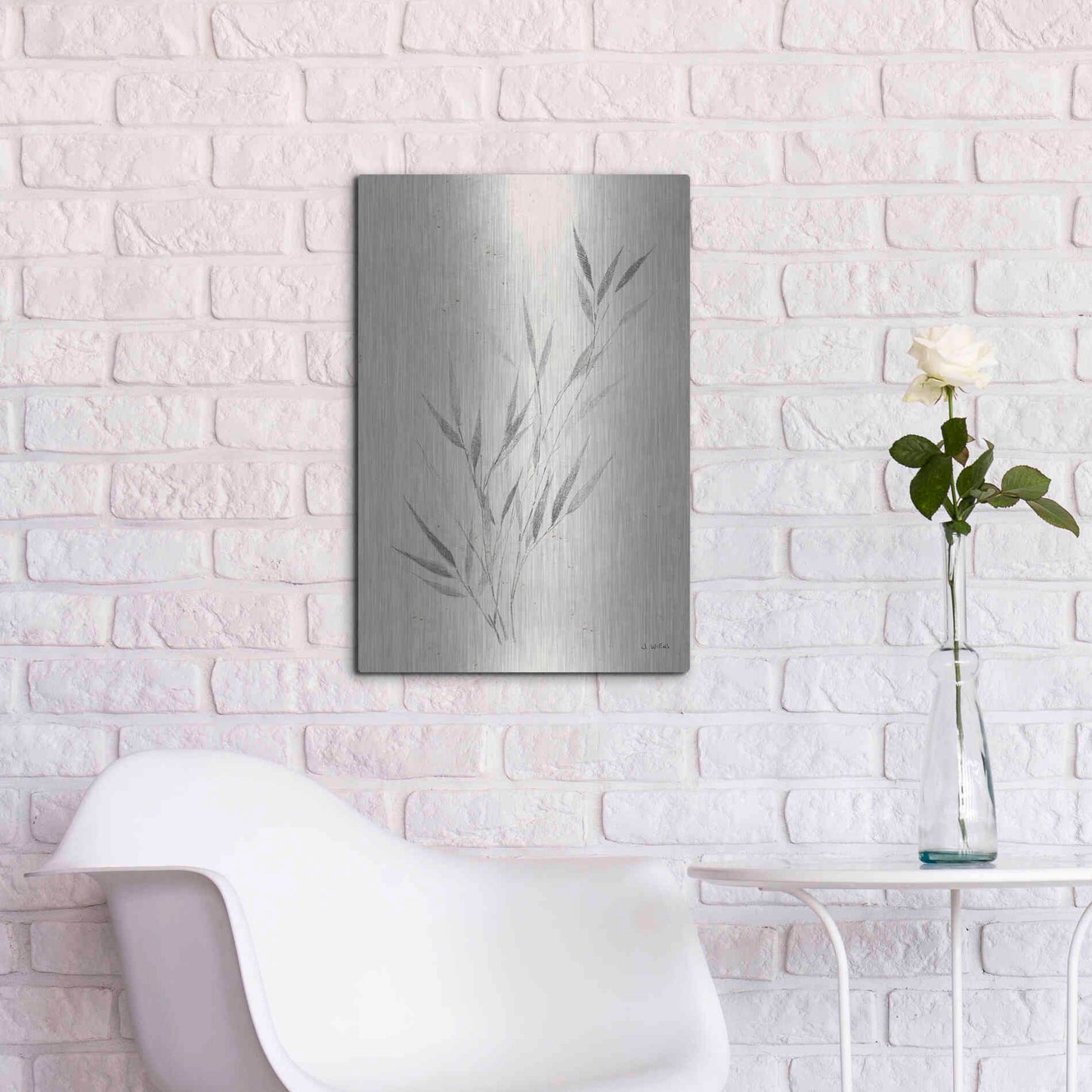 Luxe Metal Art 'Soft Summer Sketches III' by James Wiens, Metal Wall Art,16x24