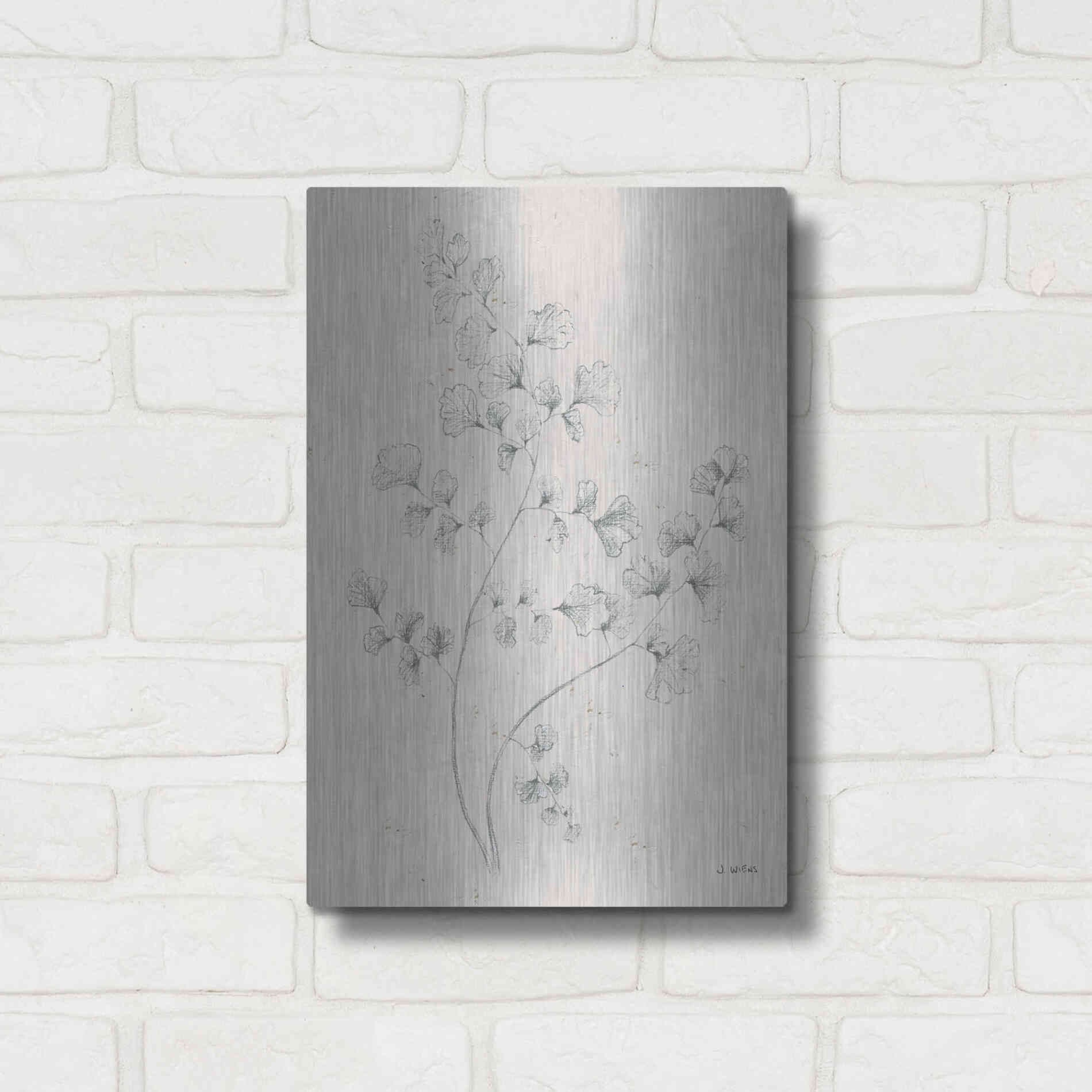 Luxe Metal Art 'Soft Summer Sketches IV' by James Wiens, Metal Wall Art,12x16