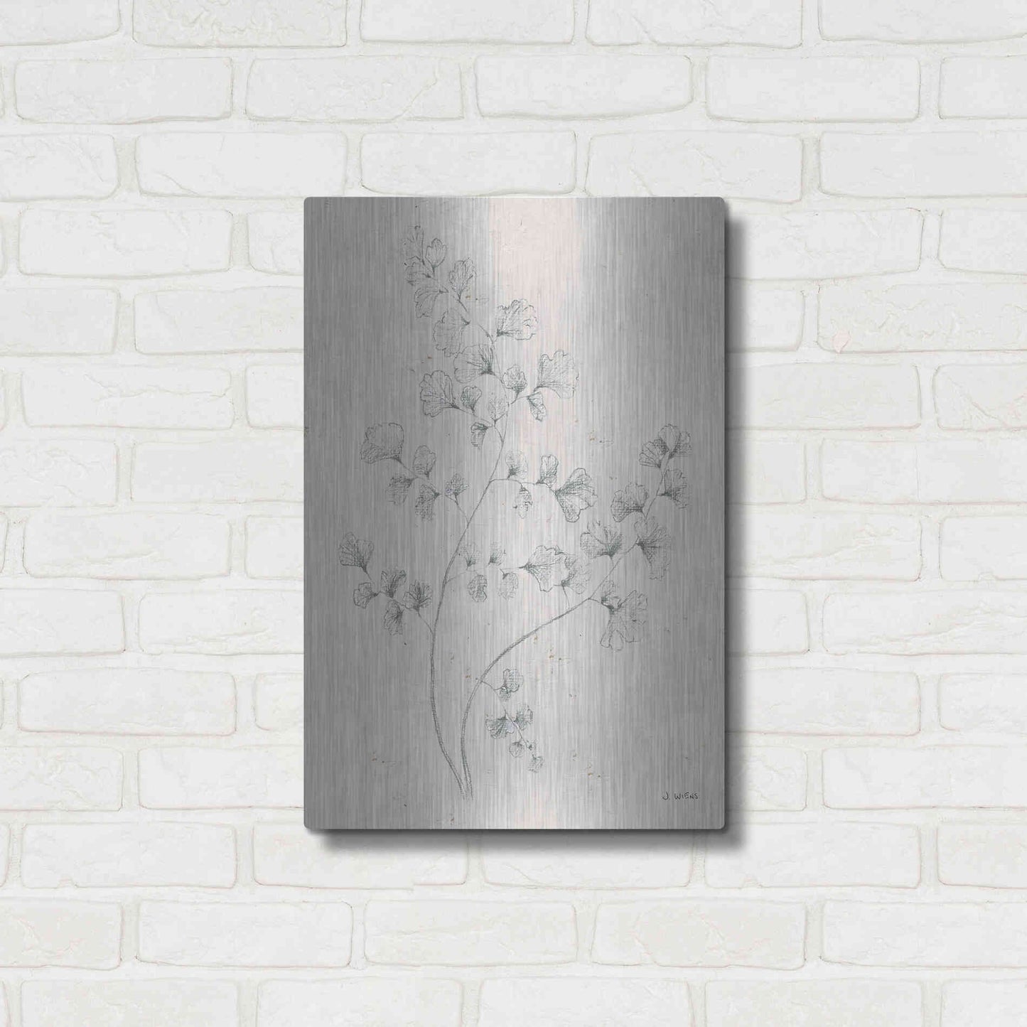 Luxe Metal Art 'Soft Summer Sketches IV' by James Wiens, Metal Wall Art,16x24