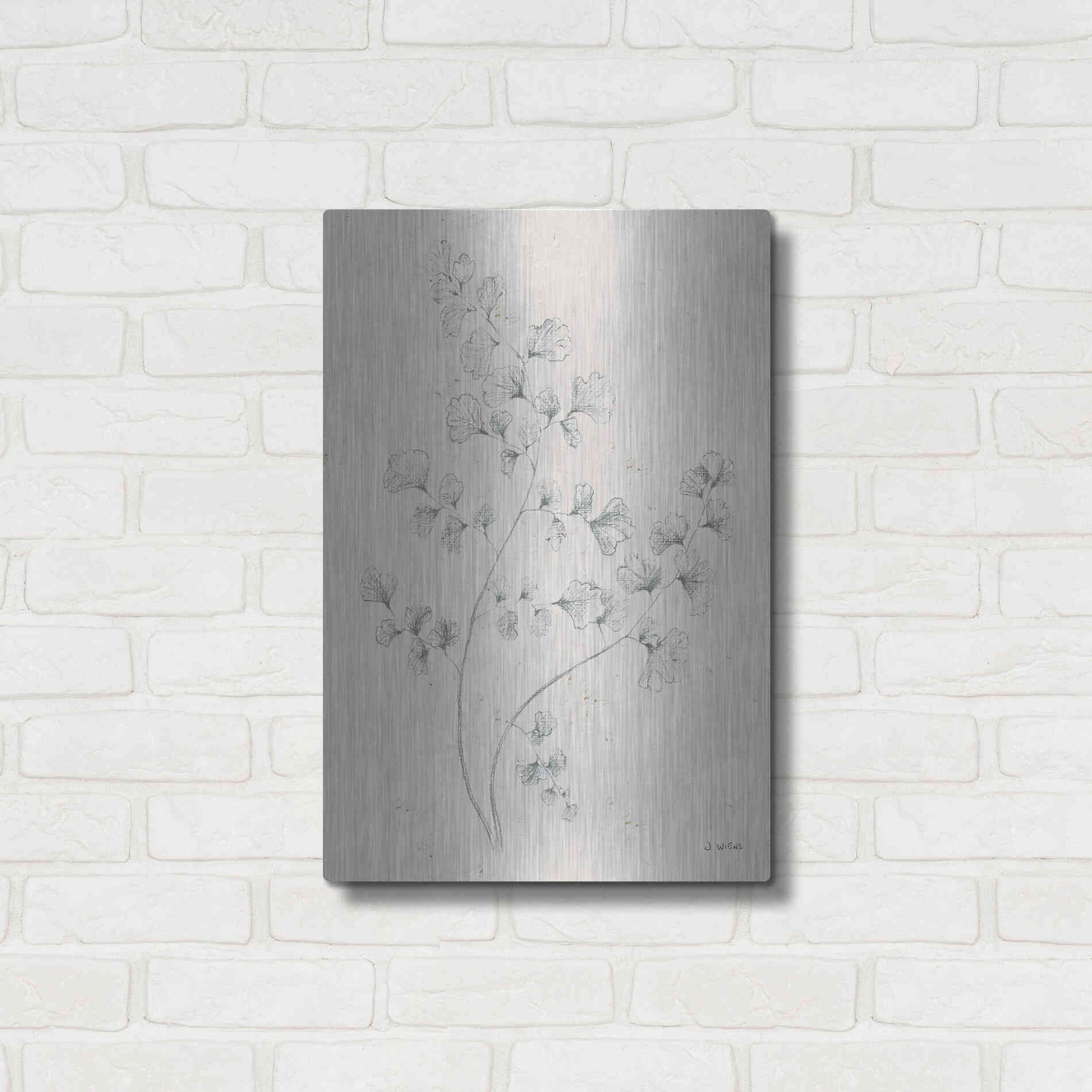 Luxe Metal Art 'Soft Summer Sketches IV' by James Wiens, Metal Wall Art,16x24