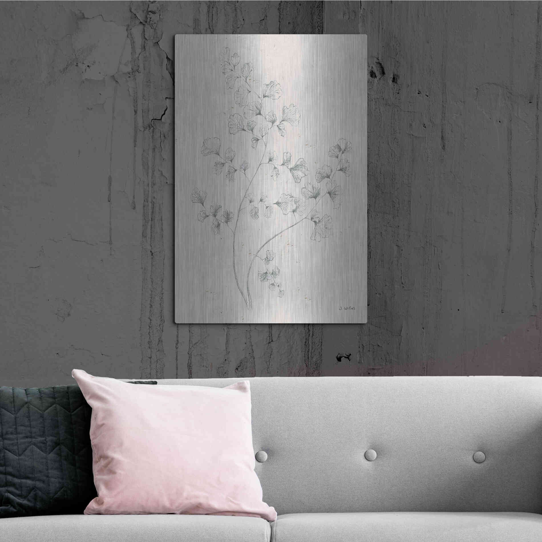 Luxe Metal Art 'Soft Summer Sketches IV' by James Wiens, Metal Wall Art,24x36