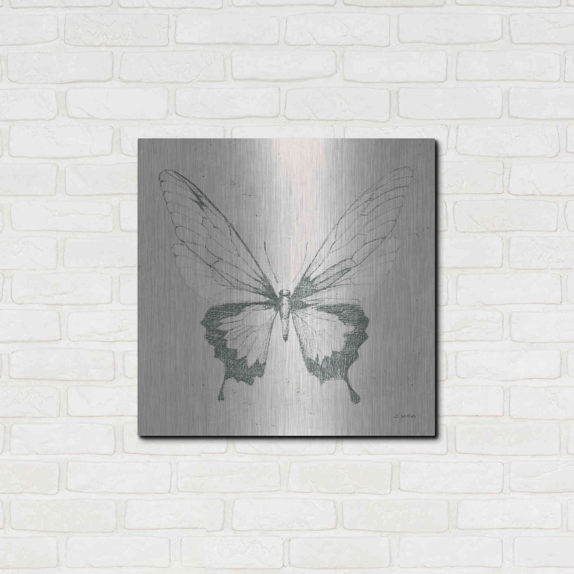Luxe Metal Art 'Soft Summer Sketches V' by James Wiens, Metal Wall Art,24x24