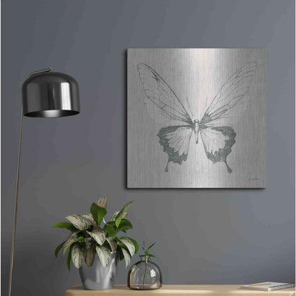 Luxe Metal Art 'Soft Summer Sketches V' by James Wiens, Metal Wall Art,24x24