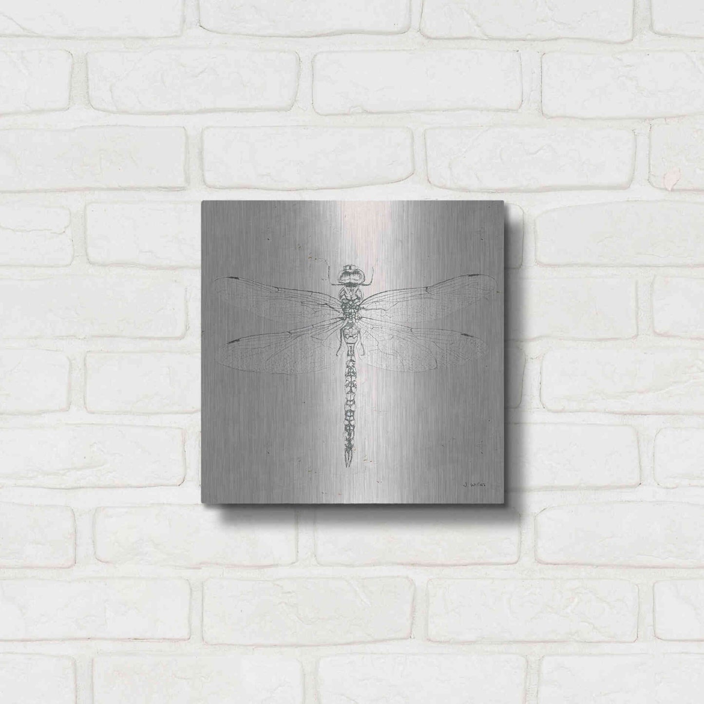 Luxe Metal Art 'Soft Summer Sketches VI' by James Wiens, Metal Wall Art,12x12