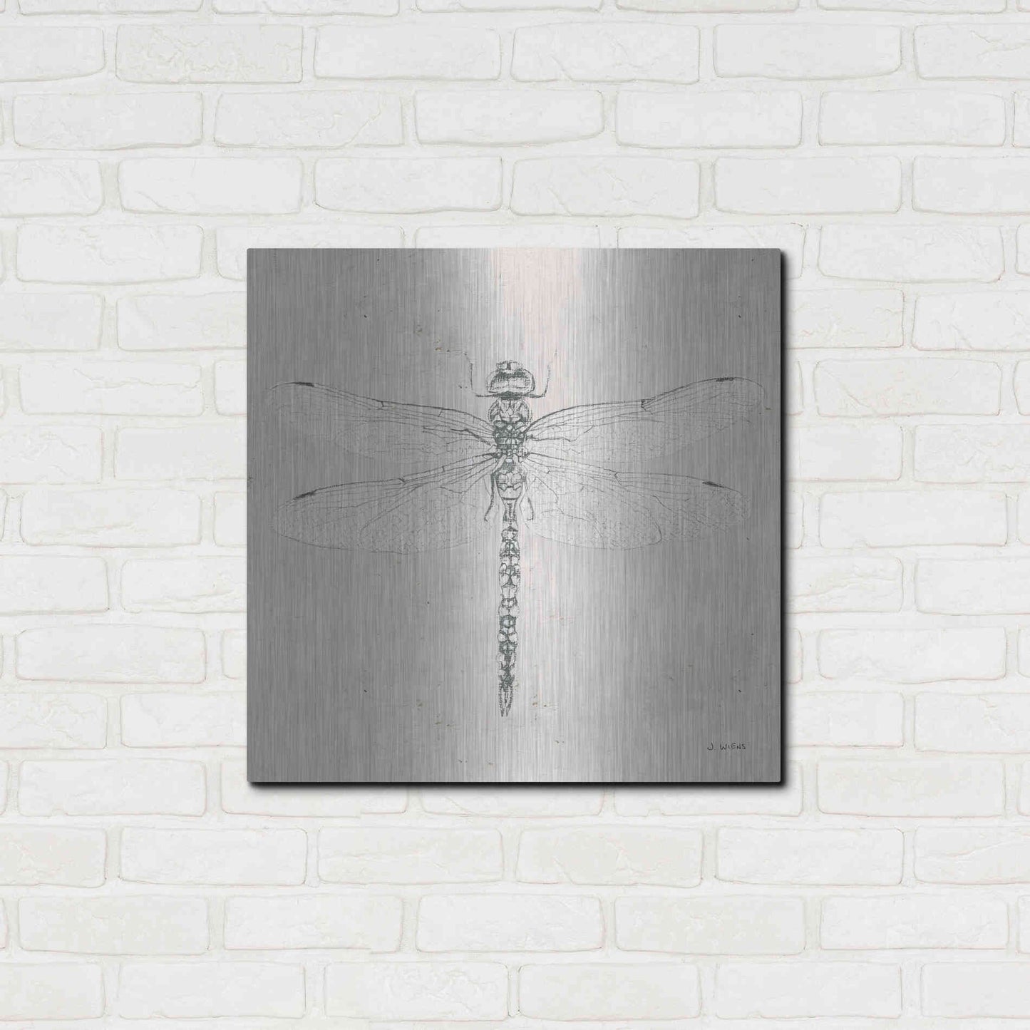 Luxe Metal Art 'Soft Summer Sketches VI' by James Wiens, Metal Wall Art,24x24