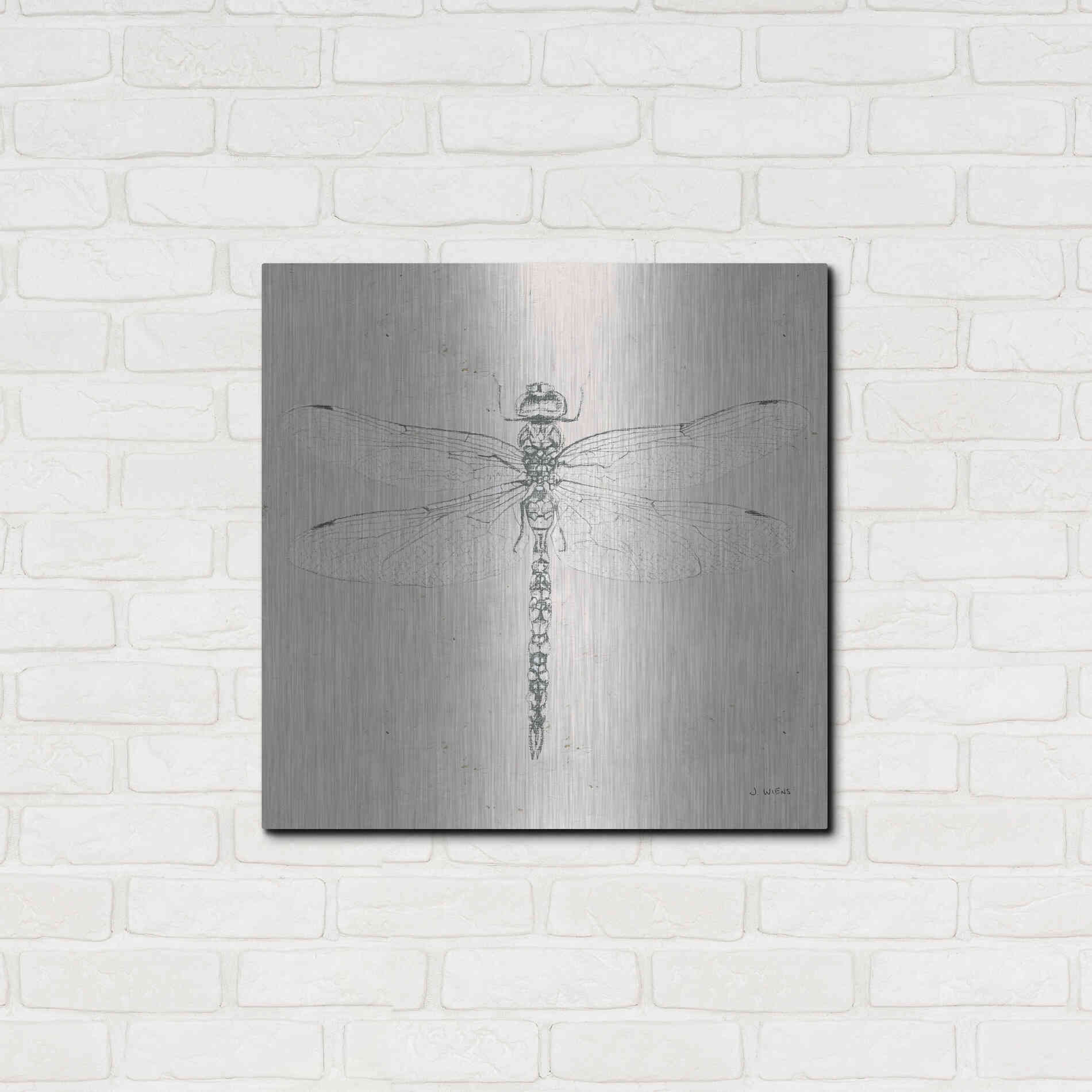 Luxe Metal Art 'Soft Summer Sketches VI' by James Wiens, Metal Wall Art,24x24