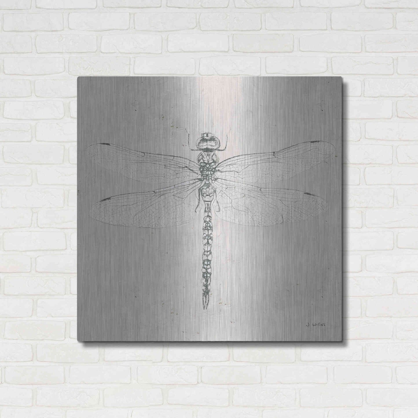 Luxe Metal Art 'Soft Summer Sketches VI' by James Wiens, Metal Wall Art,36x36