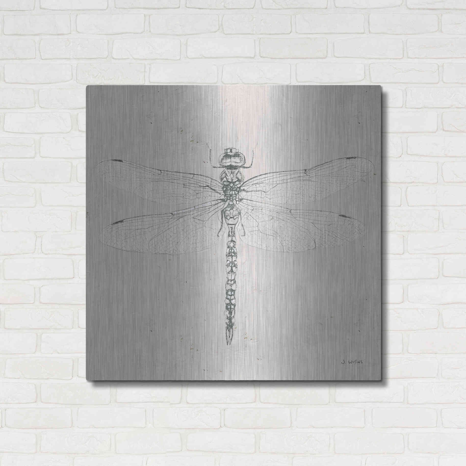 Luxe Metal Art 'Soft Summer Sketches VI' by James Wiens, Metal Wall Art,36x36