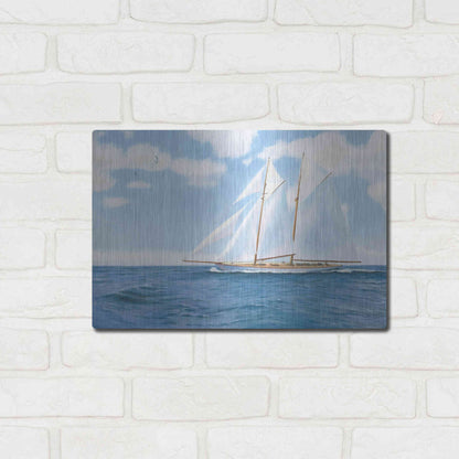 Luxe Metal Art 'Majestic Sailboat' by James Wiens, Metal Wall Art,16x12