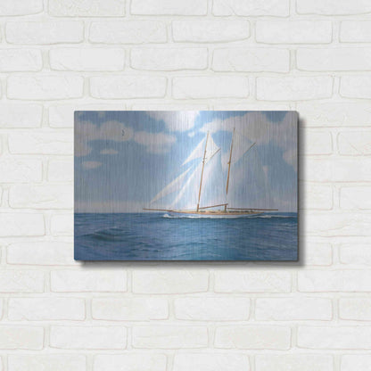 Luxe Metal Art 'Majestic Sailboat' by James Wiens, Metal Wall Art,24x16
