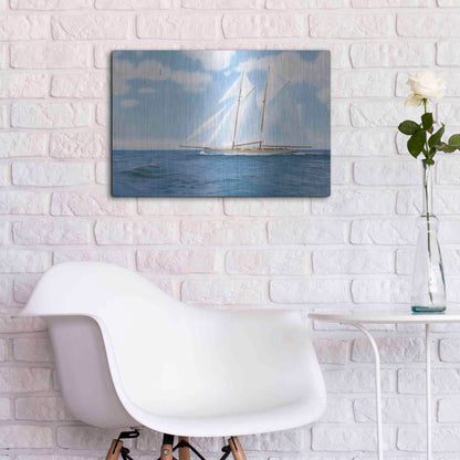 Luxe Metal Art 'Majestic Sailboat' by James Wiens, Metal Wall Art,24x16