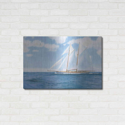 Luxe Metal Art 'Majestic Sailboat' by James Wiens, Metal Wall Art,36x24