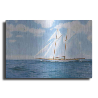 Luxe Metal Art 'Majestic Sailboat' by James Wiens, Metal Wall Art