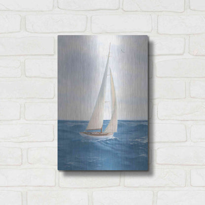 Luxe Metal Art 'A Day at Sea I' by James Wiens, Metal Wall Art,12x16
