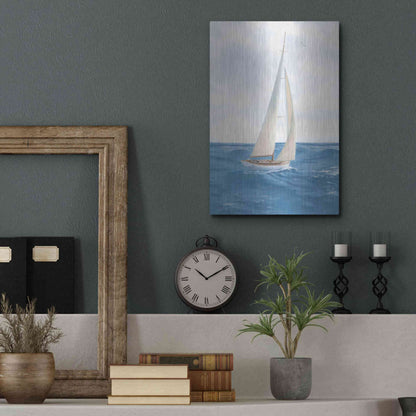 Luxe Metal Art 'A Day at Sea I' by James Wiens, Metal Wall Art,12x16