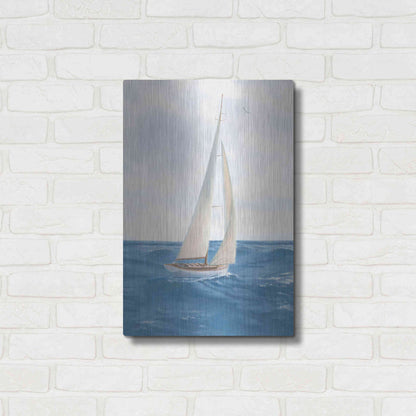 Luxe Metal Art 'A Day at Sea I' by James Wiens, Metal Wall Art,16x24