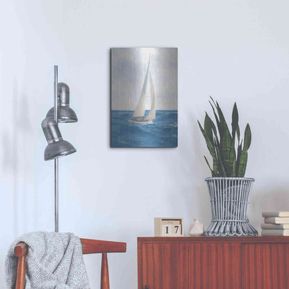 Luxe Metal Art 'A Day at Sea I' by James Wiens, Metal Wall Art,16x24