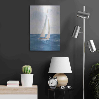 Luxe Metal Art 'A Day at Sea I' by James Wiens, Metal Wall Art,16x24