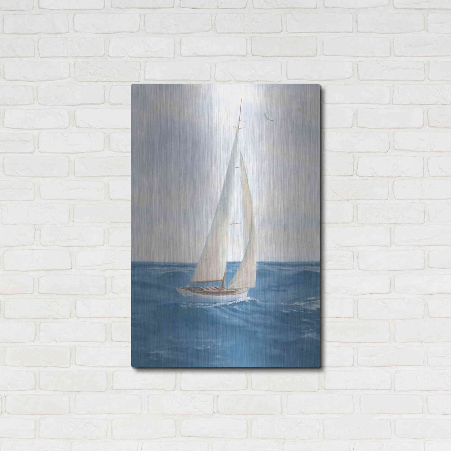 Luxe Metal Art 'A Day at Sea I' by James Wiens, Metal Wall Art,24x36