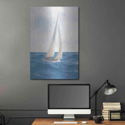 Luxe Metal Art 'A Day at Sea I' by James Wiens, Metal Wall Art,24x36