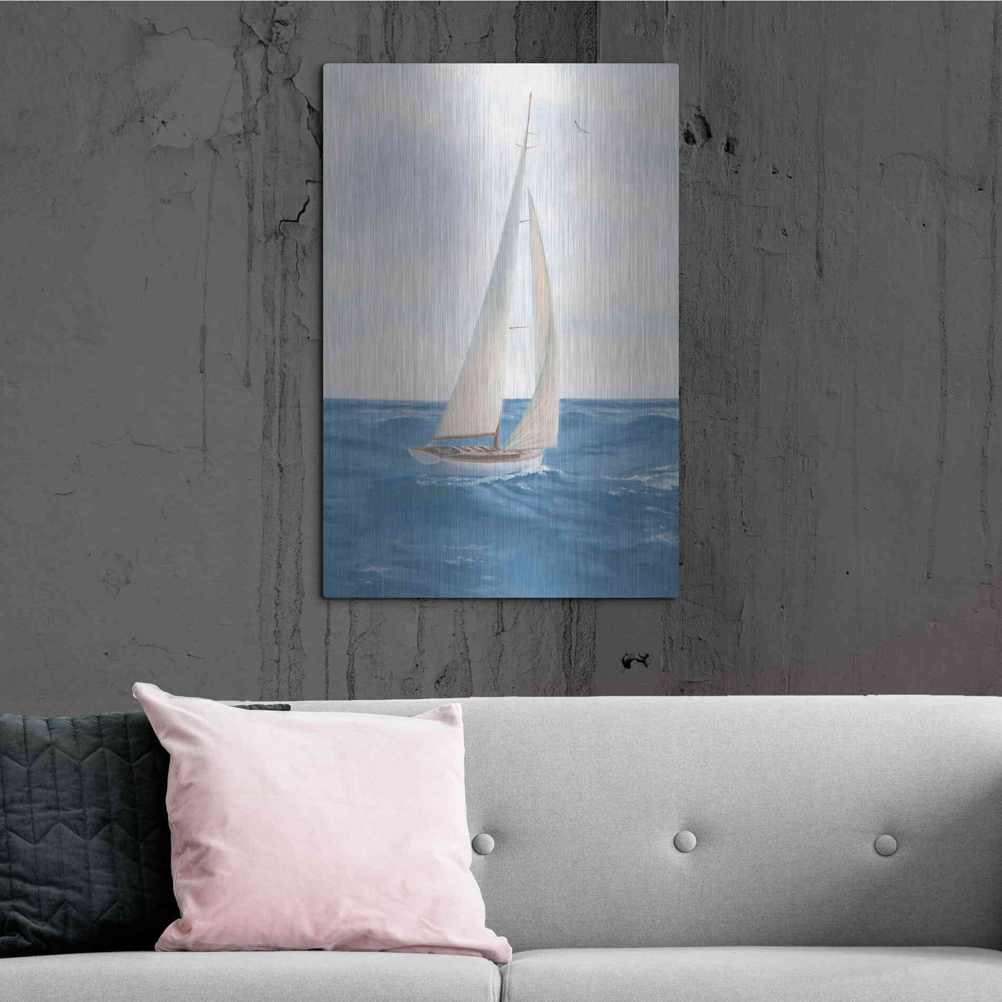 Luxe Metal Art 'A Day at Sea I' by James Wiens, Metal Wall Art,24x36