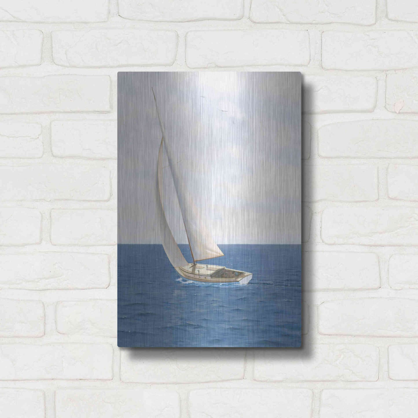 Luxe Metal Art 'A Day at Sea II' by James Wiens, Metal Wall Art,12x16