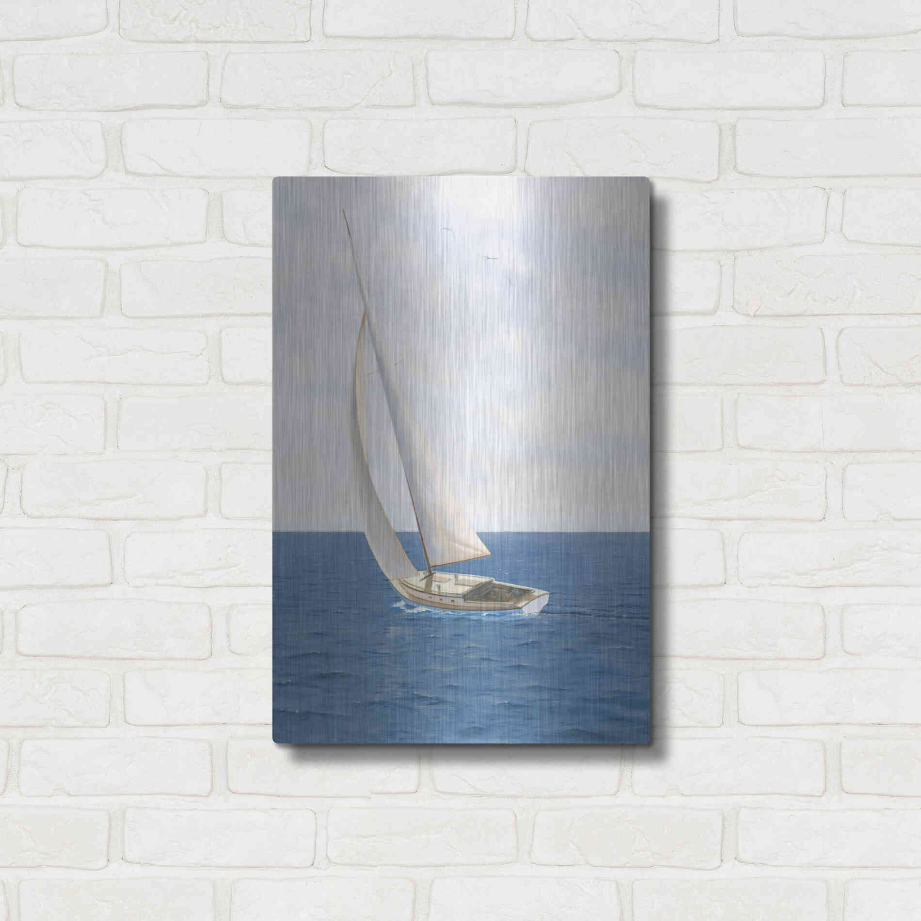 Luxe Metal Art 'A Day at Sea II' by James Wiens, Metal Wall Art,16x24