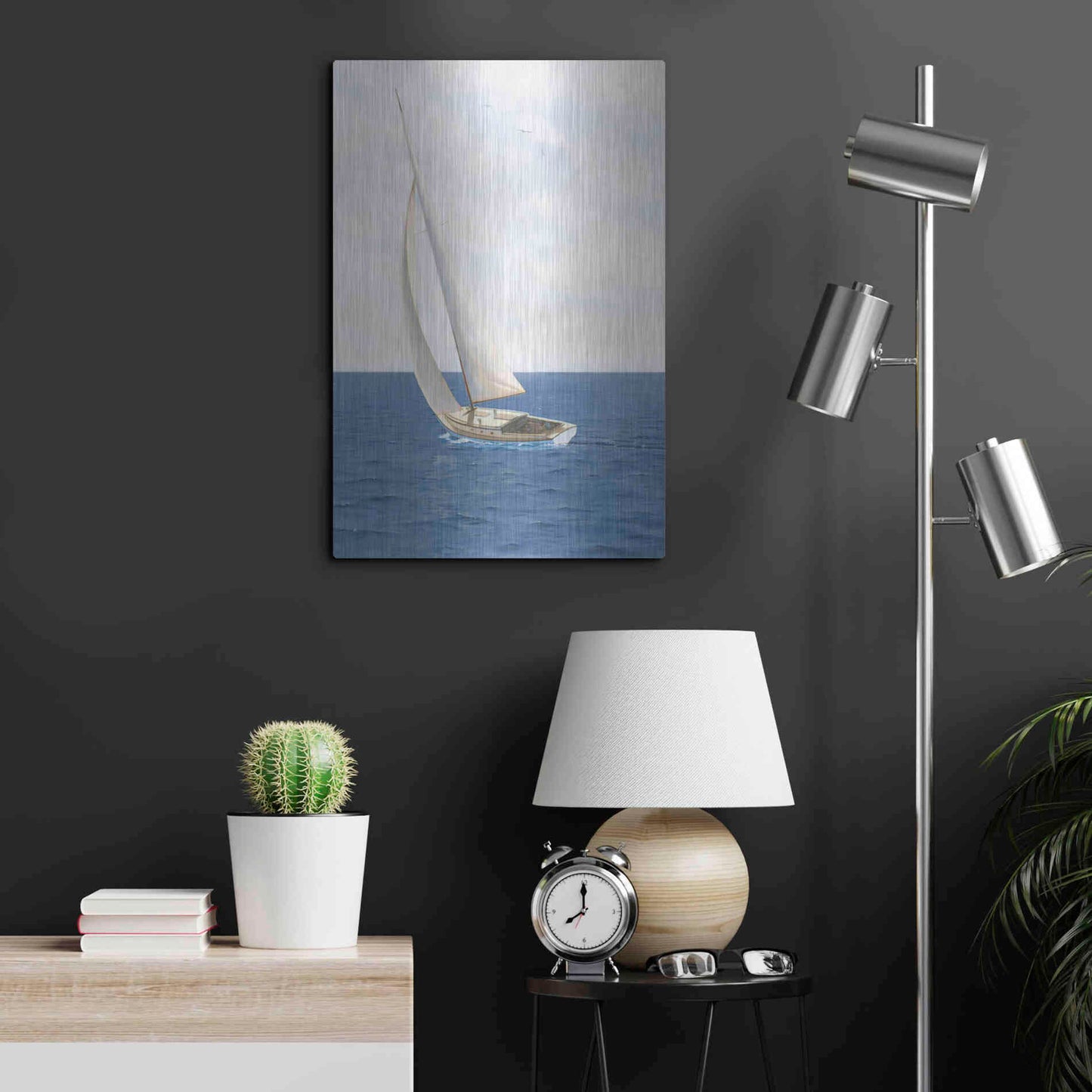Luxe Metal Art 'A Day at Sea II' by James Wiens, Metal Wall Art,16x24