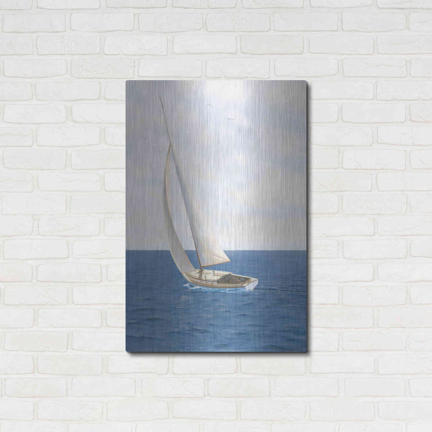 Luxe Metal Art 'A Day at Sea II' by James Wiens, Metal Wall Art,24x36