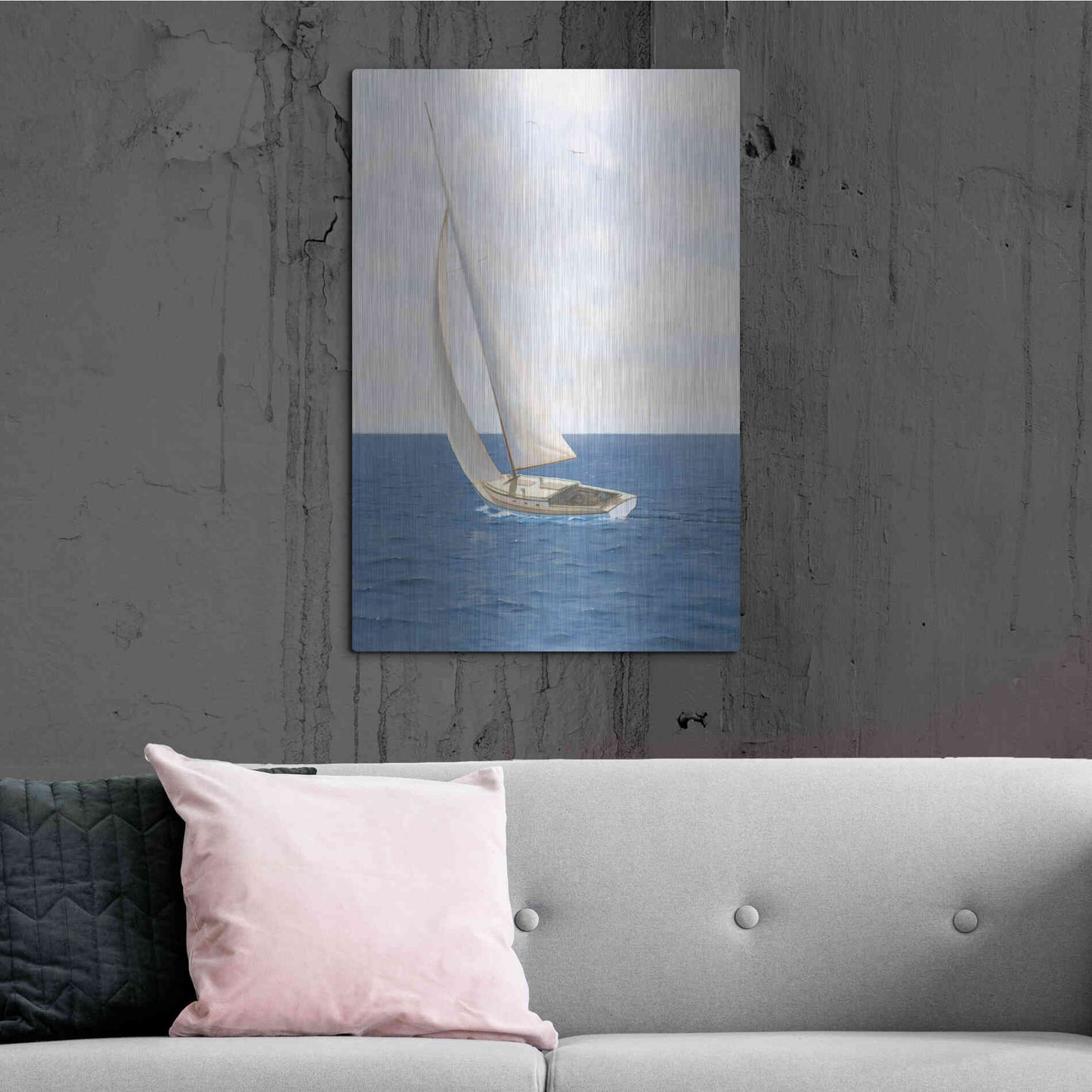 Luxe Metal Art 'A Day at Sea II' by James Wiens, Metal Wall Art,24x36