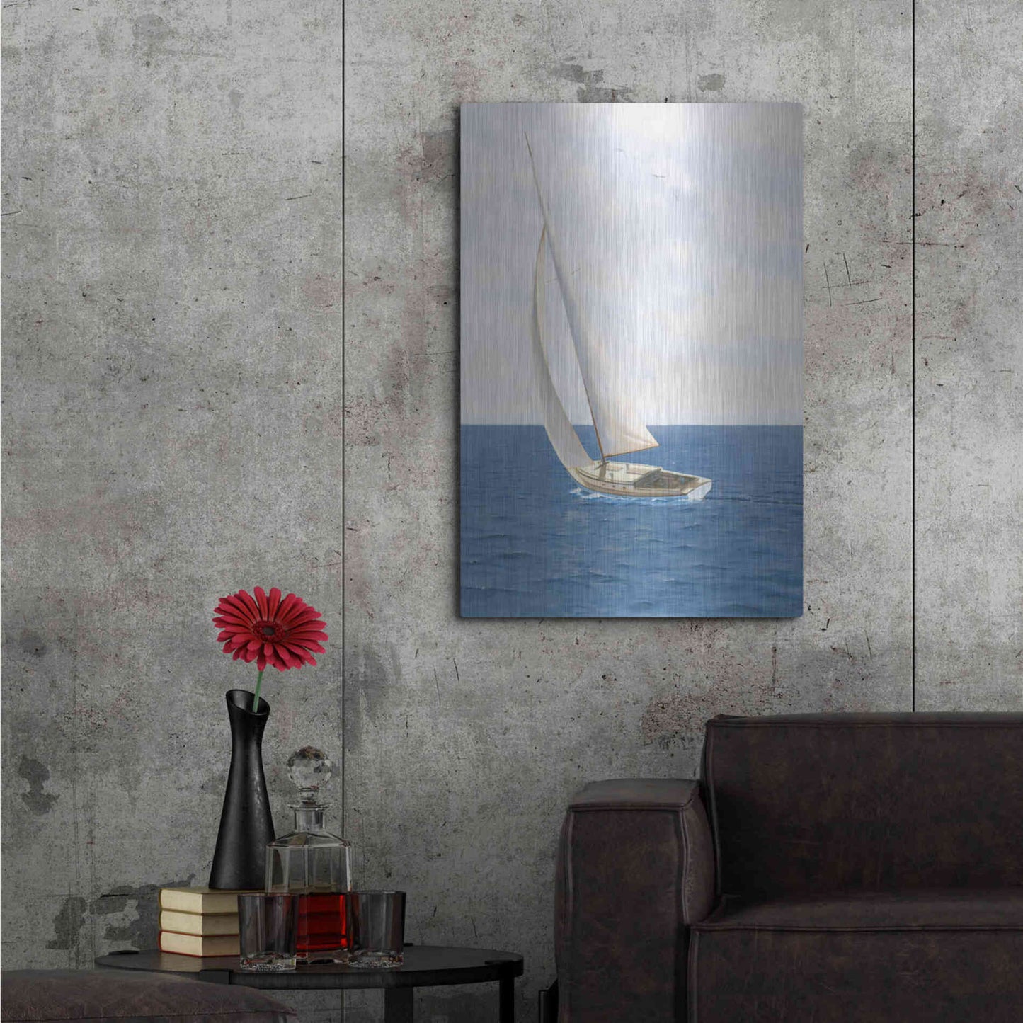 Luxe Metal Art 'A Day at Sea II' by James Wiens, Metal Wall Art,24x36