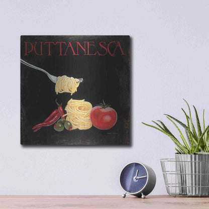 Luxe Metal Art 'Italian Cuisine I' by Marco Fabiano, Metal Wall Art,12x12