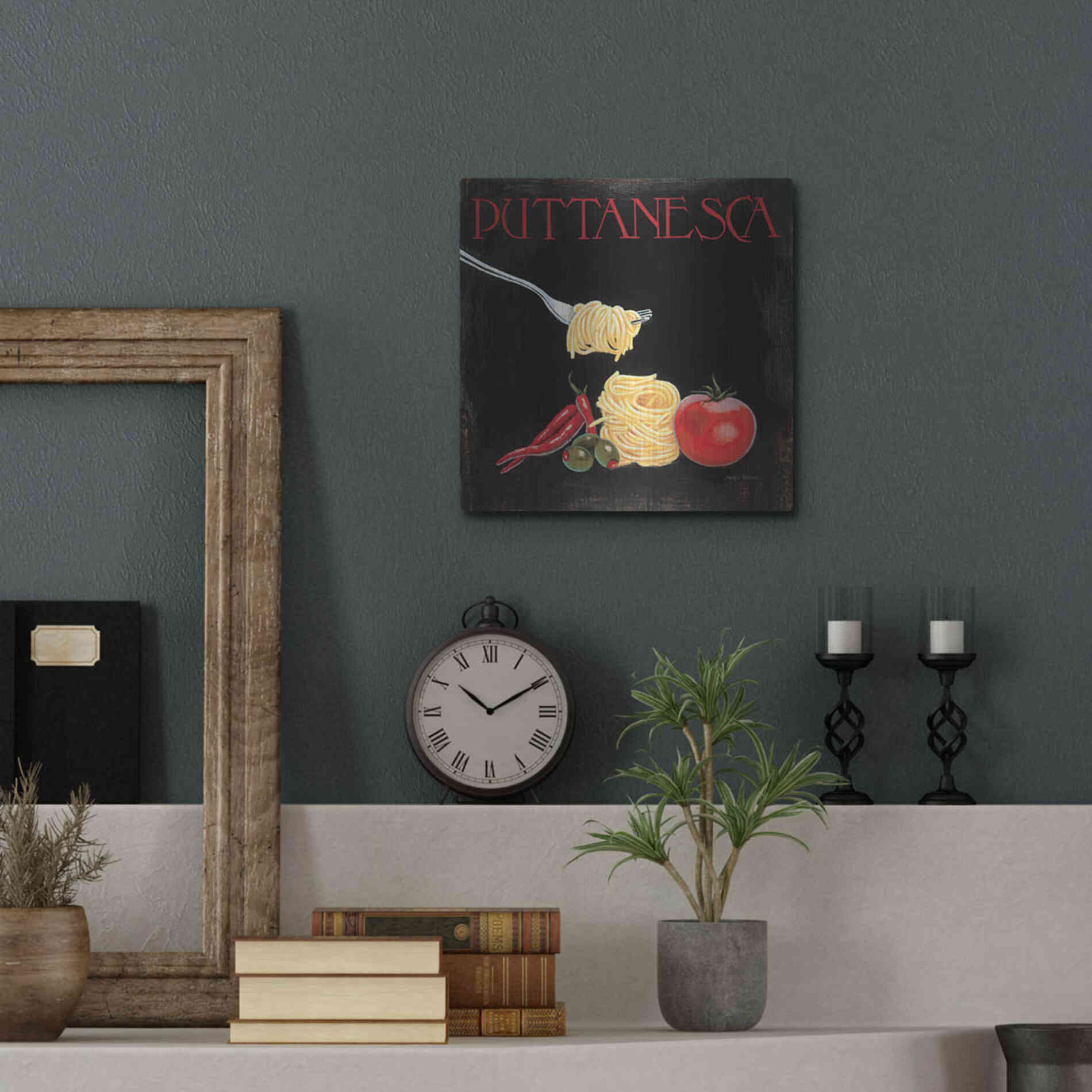 Luxe Metal Art 'Italian Cuisine I' by Marco Fabiano, Metal Wall Art,12x12