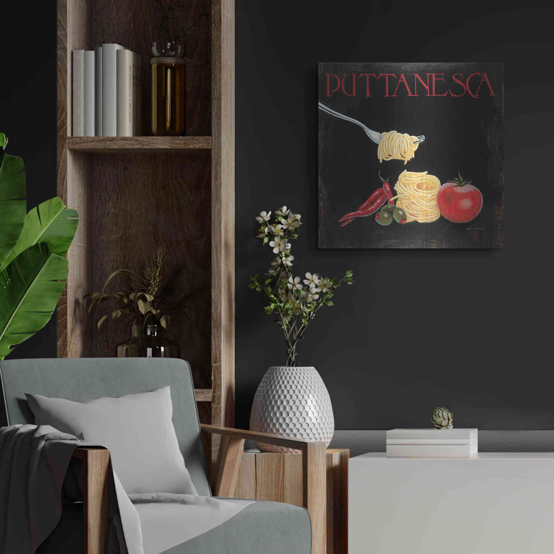 Luxe Metal Art 'Italian Cuisine I' by Marco Fabiano, Metal Wall Art,24x24