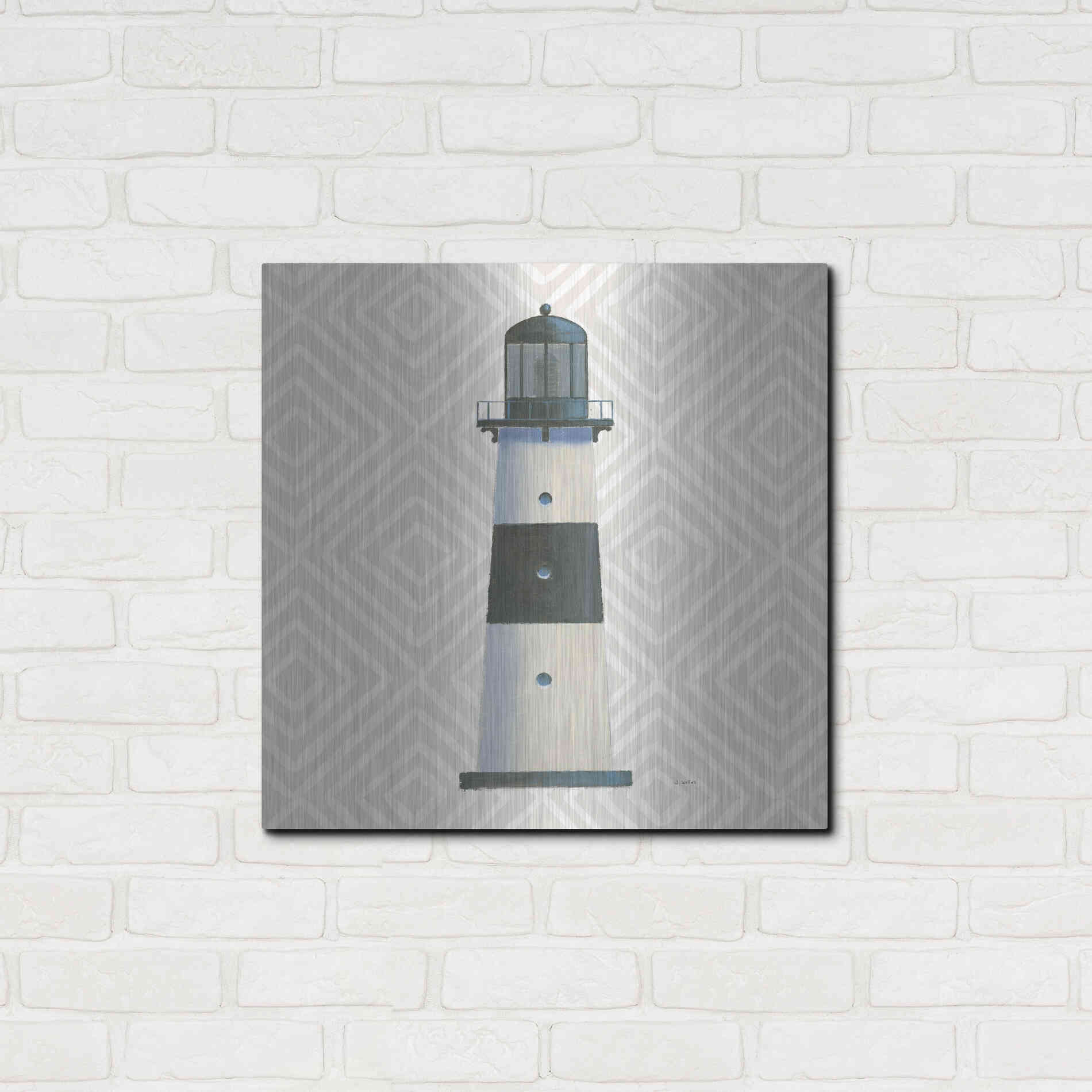 Luxe Metal Art 'A Day at Sea III' by James Wiens, Metal Wall Art,24x24