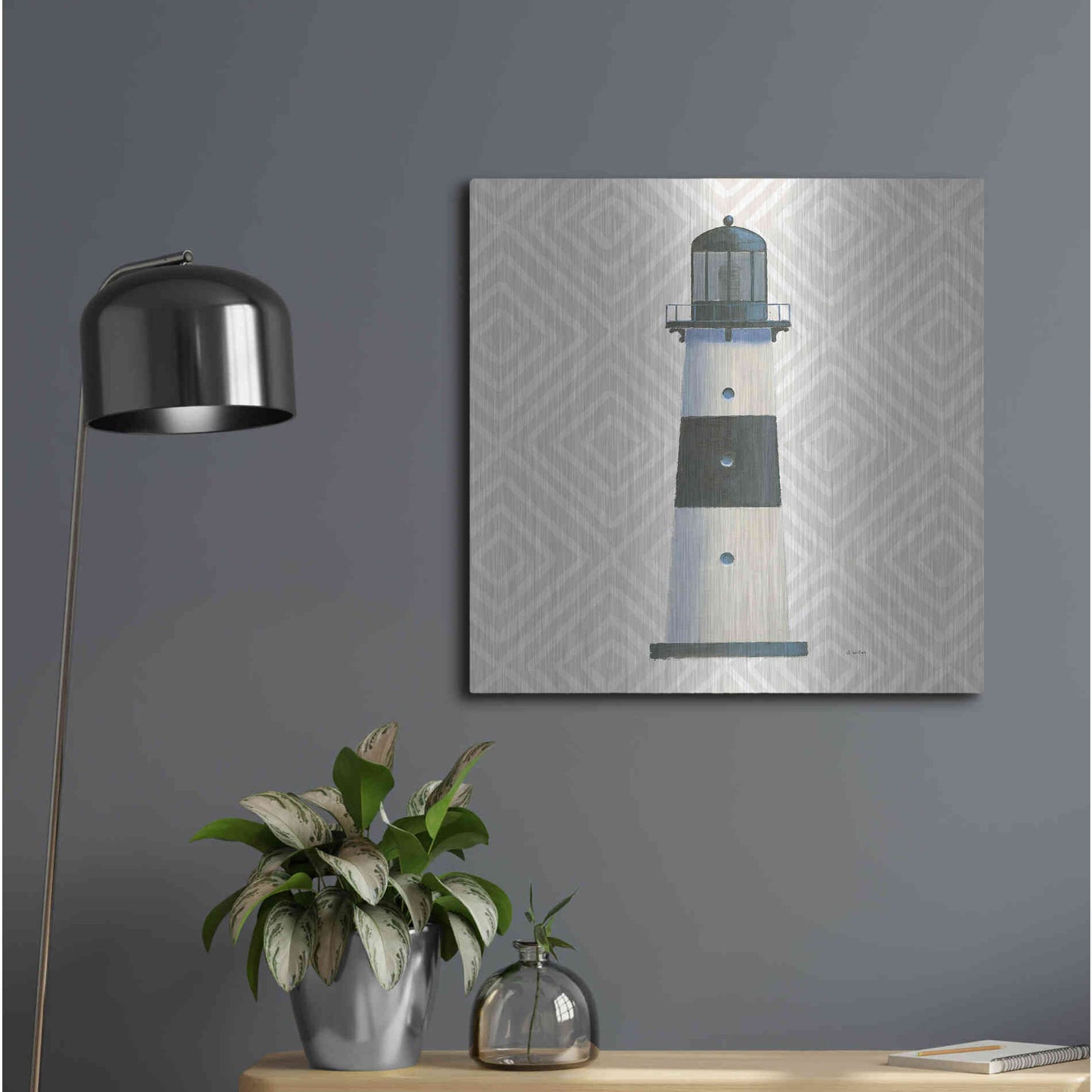 Luxe Metal Art 'A Day at Sea III' by James Wiens, Metal Wall Art,24x24