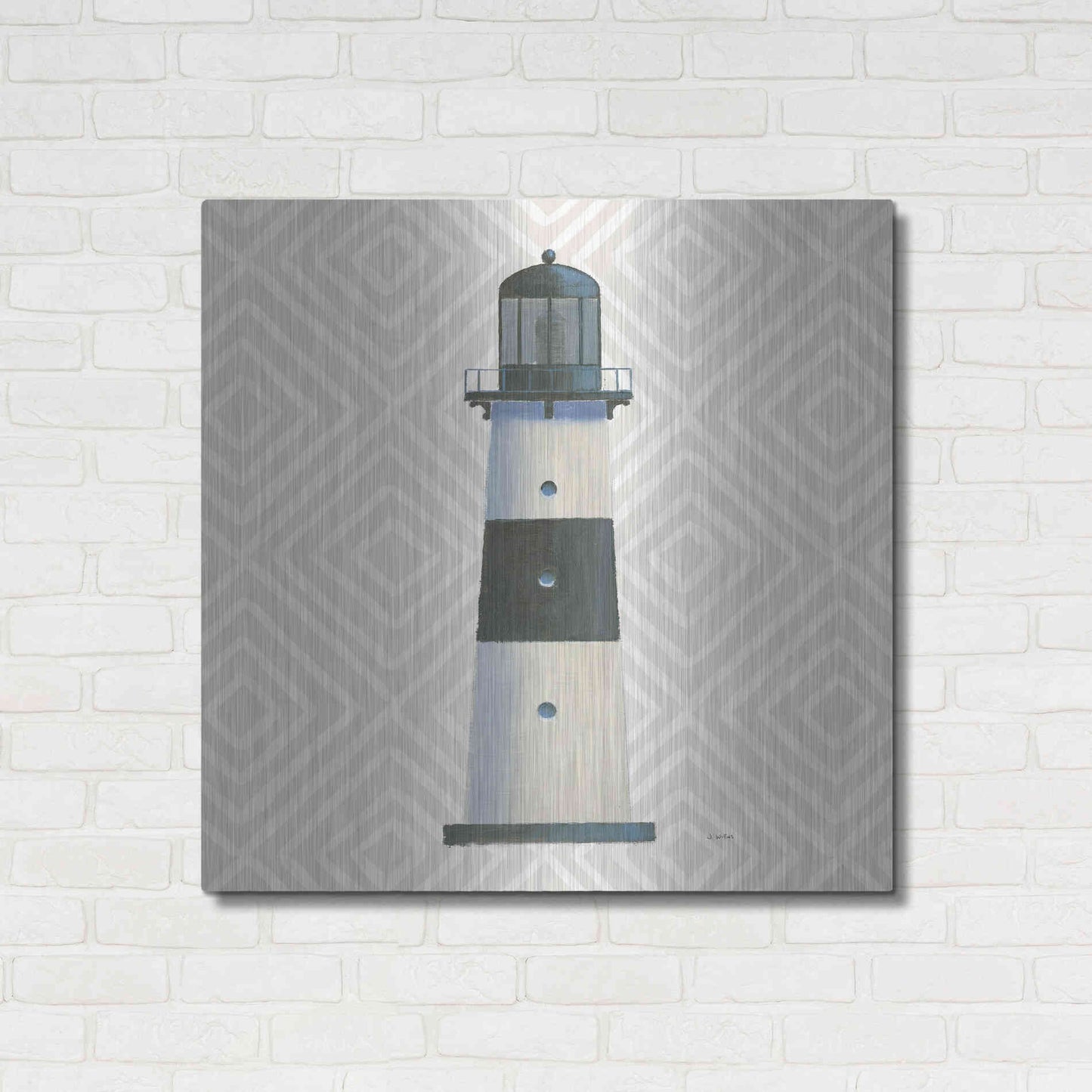 Luxe Metal Art 'A Day at Sea III' by James Wiens, Metal Wall Art,36x36