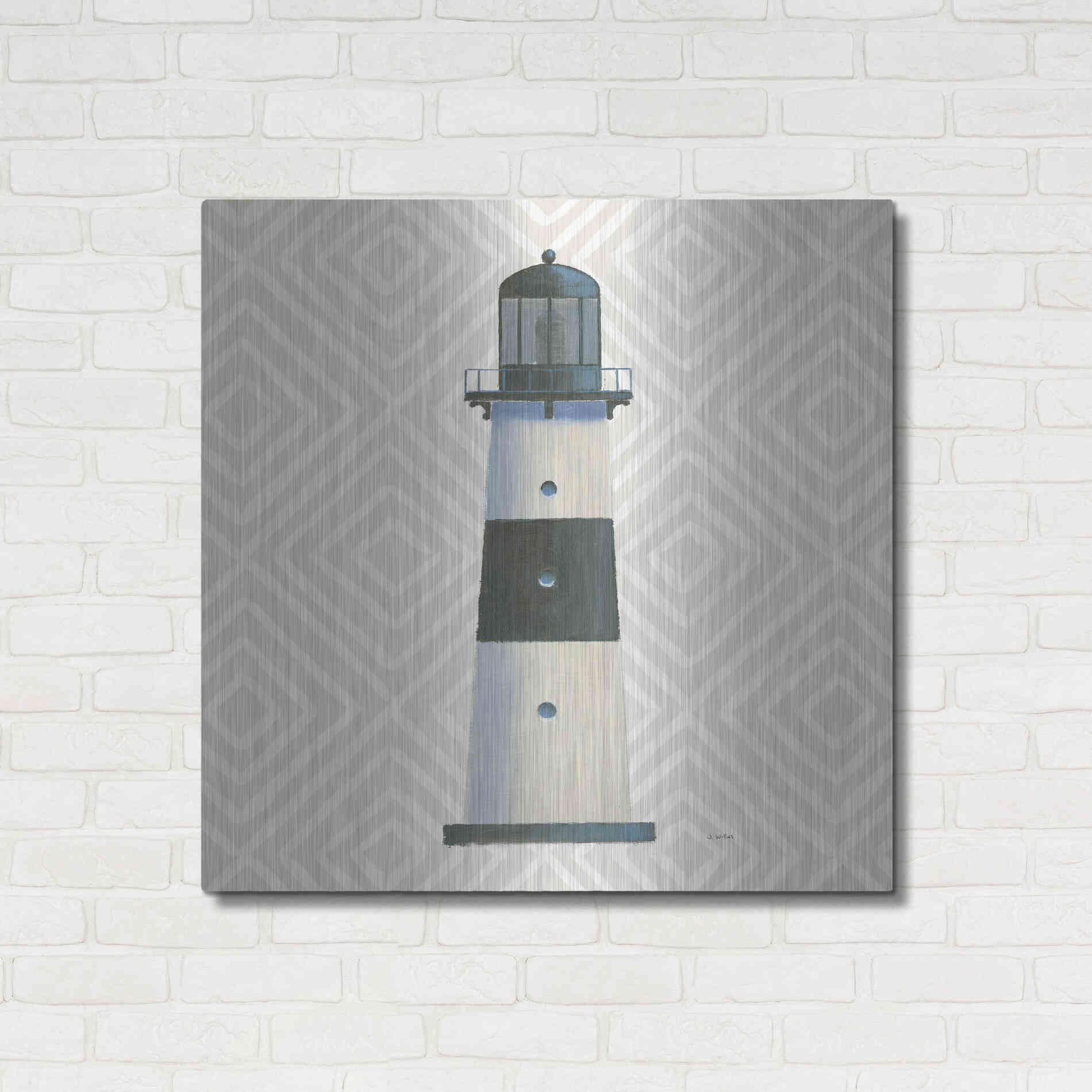 Luxe Metal Art 'A Day at Sea III' by James Wiens, Metal Wall Art,36x36